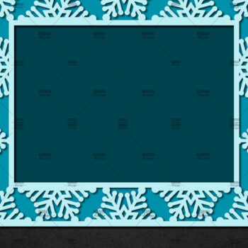 Intra απο ξύλο plywood 3mm-4mm πάχος – Χριστουγεννιάτικη κορνίζα με χαρτί, κορνίζα Δίασταση 20x20 cm INTRAFABR-113325602 - Image 1