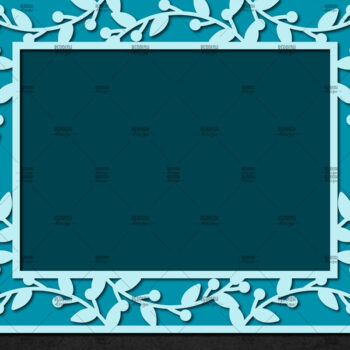 Intra απο ξύλο plywood 3mm-4mm πάχος – Χριστουγεννιάτικη κορνίζα με χαρτί, κορνίζα Δίασταση 20x20 cm INTRAFABR-113325682 - Image 1