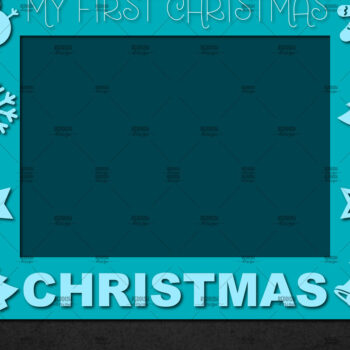 Intra απο ξύλο plywood 3mm-4mm πάχος – Χριστουγεννιάτικη κορνίζα με χαρτί, κορνίζα Δίασταση 20x20 cm INTRAFABR-113325480 - Image 1