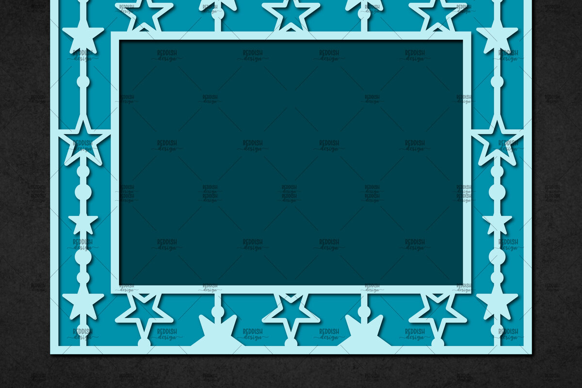 Intra απο ξύλο plywood 3mm-4mm πάχος – Χριστουγεννιάτικη κορνίζα με χαρτί, κορνίζα Δίασταση  20x20 cm INTRAFABR-113325581