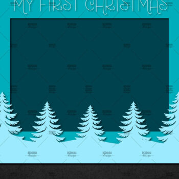 Intra απο ξύλο plywood 3mm-4mm πάχος – Χριστουγεννιάτικη κορνίζα με χαρτί, κορνίζα Δίασταση 20x20 cm INTRAFABR-113325114 - Image 1