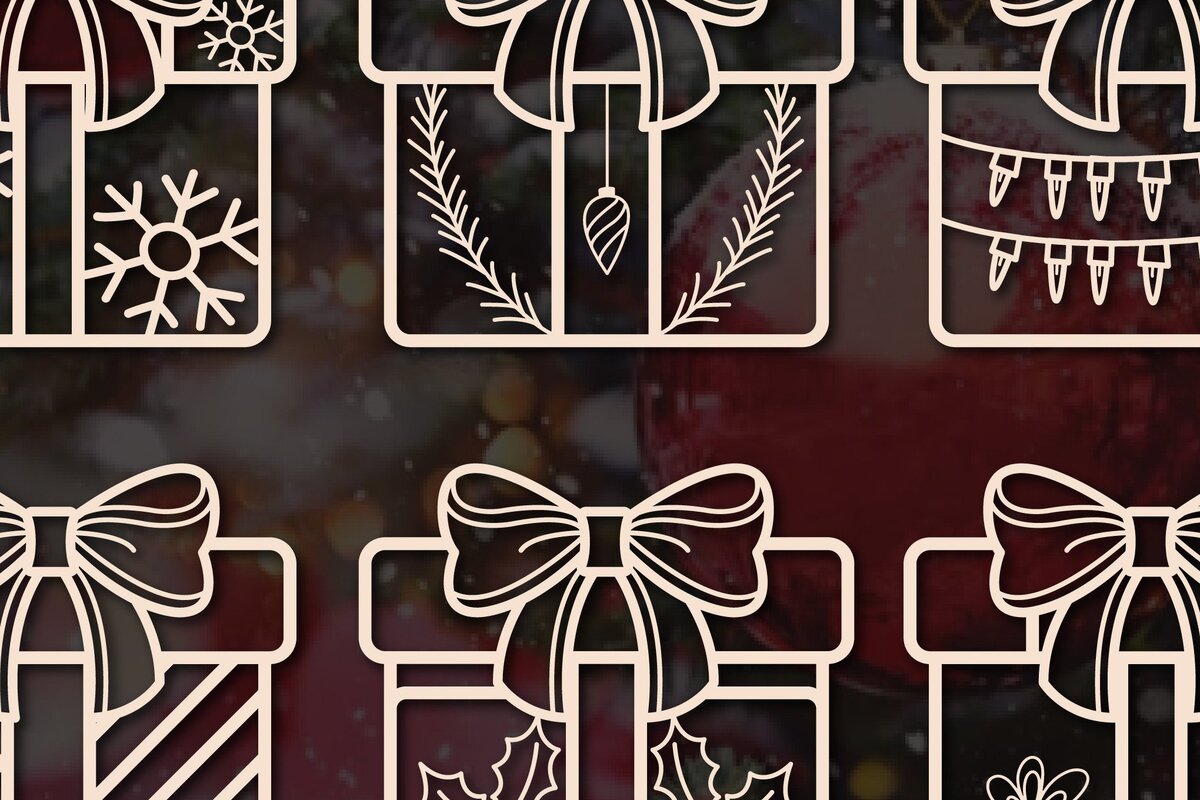 Intra απο ξύλο plywood 3mm-4mm πάχος – Χριστουγεννιάτικο κουτί δώρου κομμένο χαρτί Πακέτο Δίασταση  20x20 cm INTRAFABR-46176905