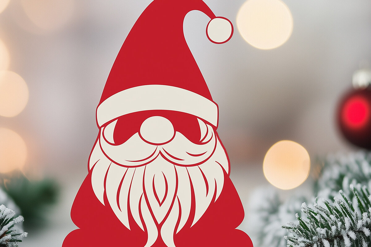 Intra απο ξύλο plywood 3mm-4mm πάχος – Αρχείο κοπής Χριστουγεννιάτικου Gnome Cut Paper Δίασταση  20x20 cm INTRAFABR-112278242