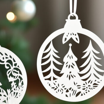 Intra απο ξύλο plywood 3mm-4mm πάχος – Χριστουγεννιάτικη κρεμαστή διακόσμηση με χαρτί Δίασταση 20x20 cm INTRAFABR-107224092 - Image 1