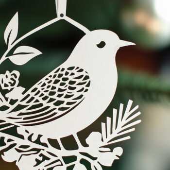 Intra απο ξύλο plywood 3mm-4mm πάχος – Χριστουγεννιάτικη κρεμαστή διακόσμηση με χαρτί Δίασταση 20x20 cm INTRAFABR-107157583 - Image 1