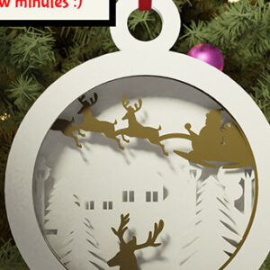 Intra απο ξύλο plywood 3mm-4mm πάχος – Χάρτινο χριστουγεννιάτικο στολίδι Easy Δίασταση  20x20 cm INTRAFABR-18568441