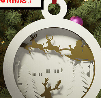 Intra απο ξύλο plywood 3mm-4mm πάχος – Χάρτινο χριστουγεννιάτικο στολίδι Easy Δίασταση  20x20 cm INTRAFABR-18568441 - Image 1