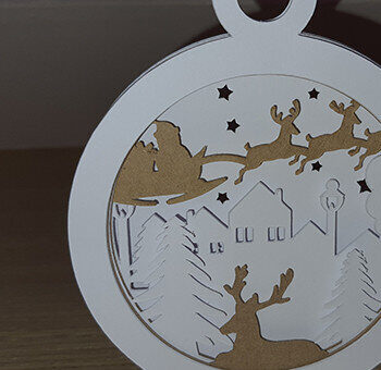 Intra απο ξύλο plywood 3mm-4mm πάχος – Χάρτινο χριστουγεννιάτικο στολίδι Easy Δίασταση  20x20 cm INTRAFABR-18568441 - Image 3