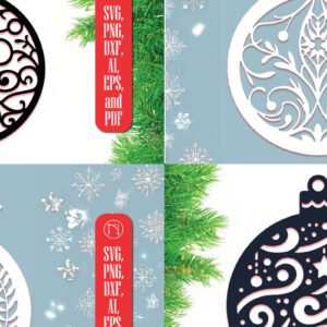 Intra απο ξύλο plywood 3mm-4mm πάχος – Πακέτο Χριστουγεννιάτικο στολίδι σε κομμένο χαρτί Δίασταση  20x20 cm INTRAFABR-111146940