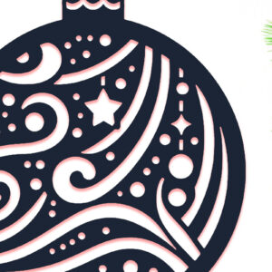 Intra απο ξύλο plywood 3mm-4mm πάχος – Χαρτοκόψιμο Χριστουγεννιάτικο Στολίδι Cut Fil Δίασταση 20x20 cm INTRAFABR-111145148