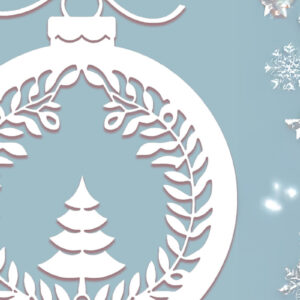 Intra απο ξύλο plywood 3mm-4mm πάχος – Χαρτοκόψιμο Χριστουγεννιάτικο Στολίδι Cut Fil Δίασταση 20x20 cm INTRAFABR-111145848