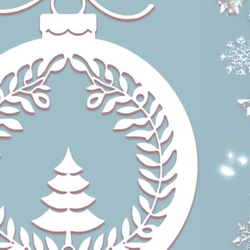 Intra απο ξύλο plywood 3mm-4mm πάχος – Χαρτοκόψιμο Χριστουγεννιάτικο Στολίδι Cut Fil Δίασταση 20x20 cm INTRAFABR-111145848 - Image 1