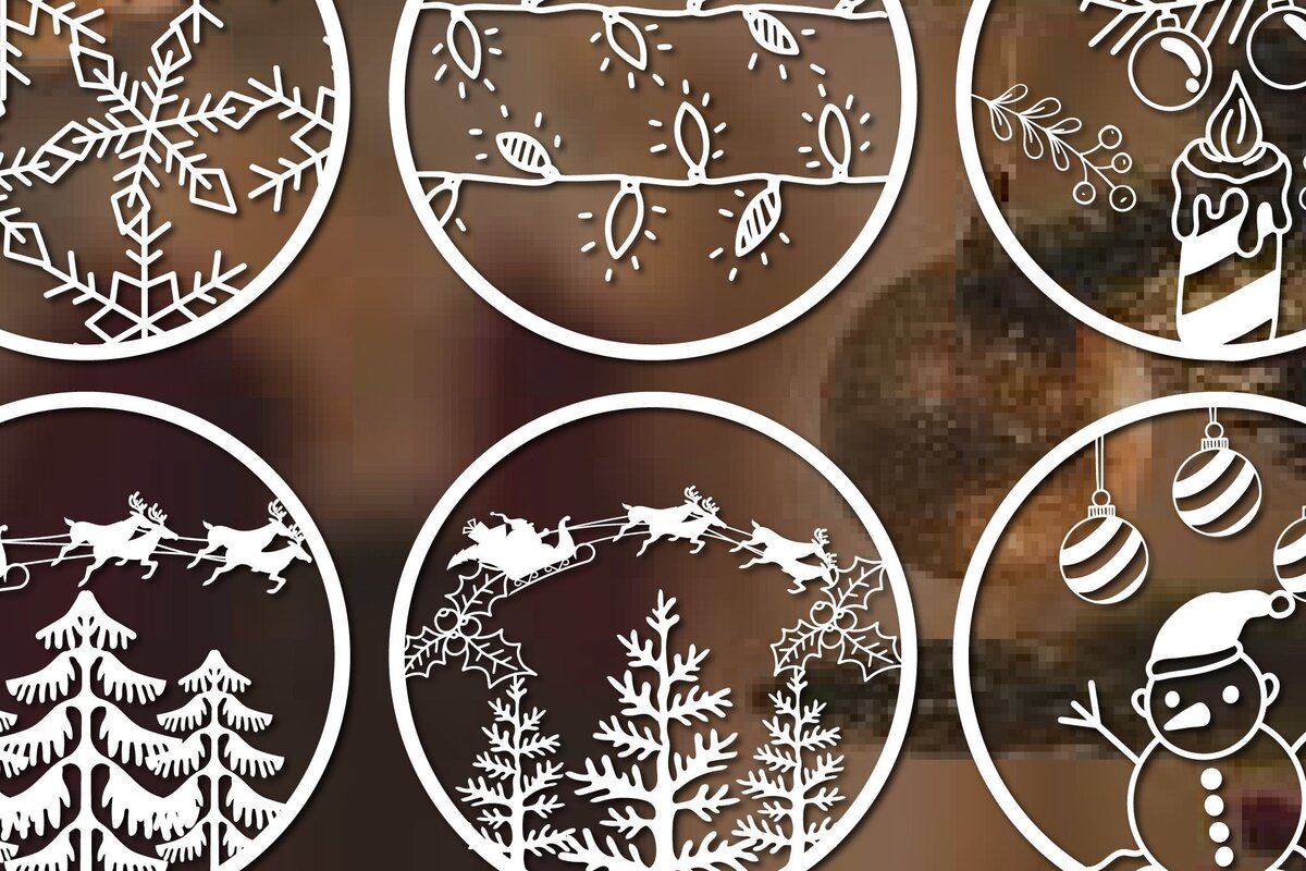 Intra απο ξύλο plywood 3mm-4mm πάχος – Δέσμη Χριστουγεννιάτικα στολίδια κομμένα χαρτί Δίασταση  20x20 cm INTRAFABR-36540279