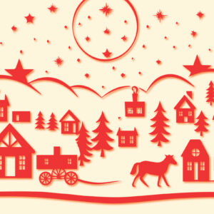 Intra απο ξύλο plywood 3mm-4mm πάχος – Χαρτόκοπη Χριστουγεννιάτικη Σκηνή Δίασταση  20x20 cm INTRAFABR-85440438