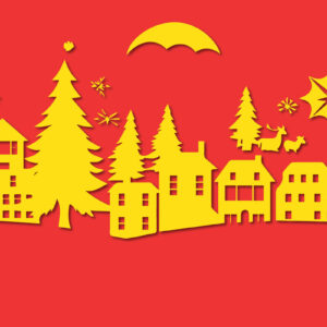 Intra απο ξύλο plywood 3mm-4mm πάχος – Χαρτόκοπη Χριστουγεννιάτικη Σκηνή Δίασταση  20x20 cm INTRAFABR-85441153