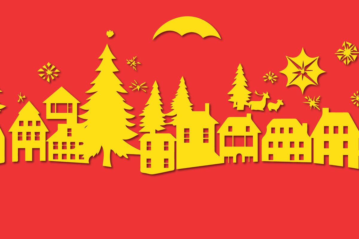 Intra απο ξύλο plywood 3mm-4mm πάχος – Χαρτόκοπη Χριστουγεννιάτικη Σκηνή Δίασταση  20x20 cm INTRAFABR-85441153