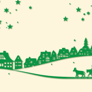 Intra απο ξύλο plywood 3mm-4mm πάχος – Χαρτόκοπη Χριστουγεννιάτικη Σκηνή Δίασταση  20x20 cm INTRAFABR-85444025