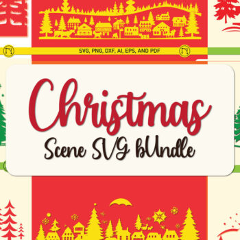 Intra απο ξύλο plywood 3mm-4mm πάχος – Χαρτόκοπη Χριστουγεννιάτικη Σκηνή Δίασταση  20x20 cm INTRAFABR-85454168 - Image 1