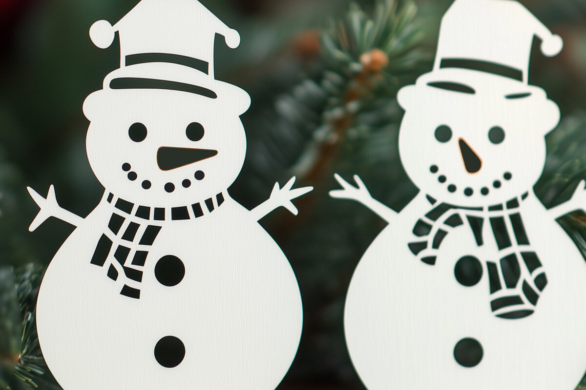 Intra απο ξύλο plywood 3mm-4mm πάχος – Χαρτοκόψιμο Χριστουγεννιάτικο Χιονάνθρωπο Δίασταση 20x20 cm INTRAFABR-105125966