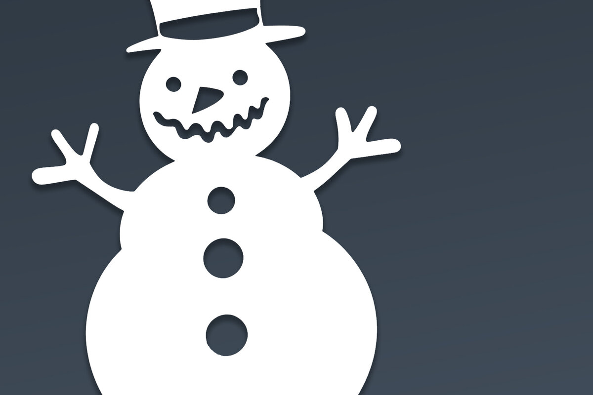 Intra απο ξύλο plywood 3mm-4mm πάχος – Χαρτοκόψιμο Χριστουγεννιάτικο Χιονάνθρωπο Δίασταση 20x20 cm INTRAFABR-105181544