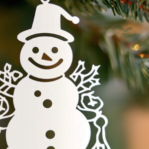 Intra απο ξύλο plywood 3mm-4mm πάχος – Χαρτοκόψιμο Χριστουγεννιάτικο Χιονάνθρωπο Δίασταση 20x20 cm INTRAFABR-105124935