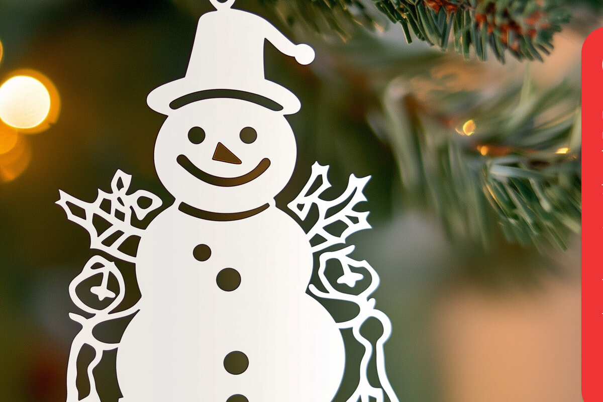 Intra απο ξύλο plywood 3mm-4mm πάχος – Χαρτοκόψιμο Χριστουγεννιάτικο Χιονάνθρωπο Δίασταση  20x20 cm INTRAFABR-105124935