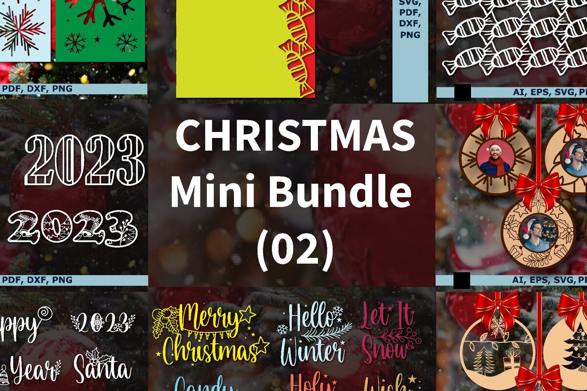 Intra απο ξύλο plywood 3mm-4mm πάχος – Paper Cut Christmas Bundle Δίασταση  20x20 cm INTRAFABR-46096194