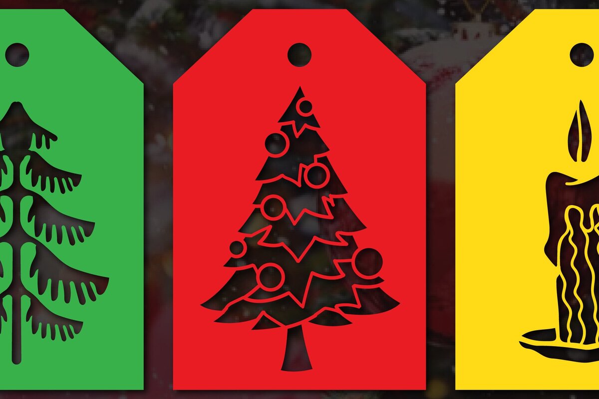 Intra απο ξύλο plywood 3mm-4mm πάχος – Πακέτο Χριστουγεννιάτικου TAG Paper Cut Δίασταση  20x20 cm INTRAFABR-46257319