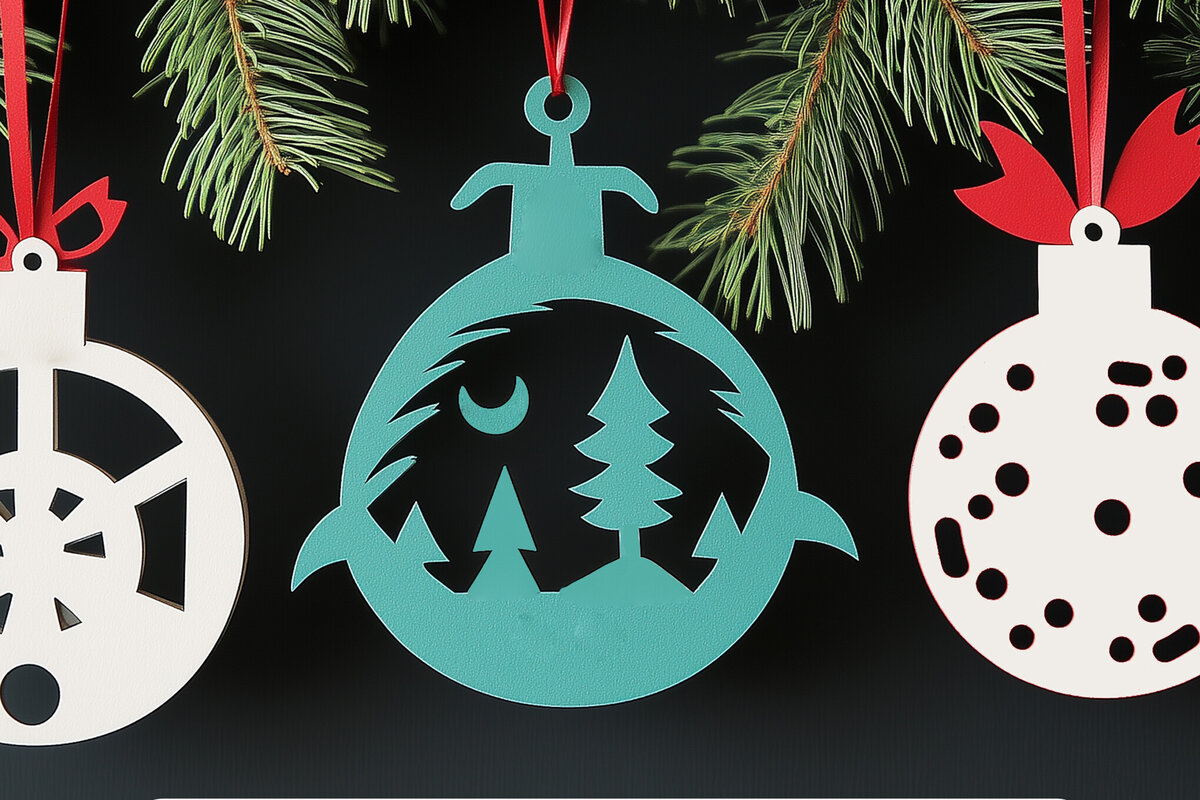 Intra απο ξύλο plywood 3mm-4mm πάχος – Κόψιμο από χαρτί χριστουγεννιάτικο κομμένο αρχείο Δίασταση  20x20 cm INTRAFABR-108222366