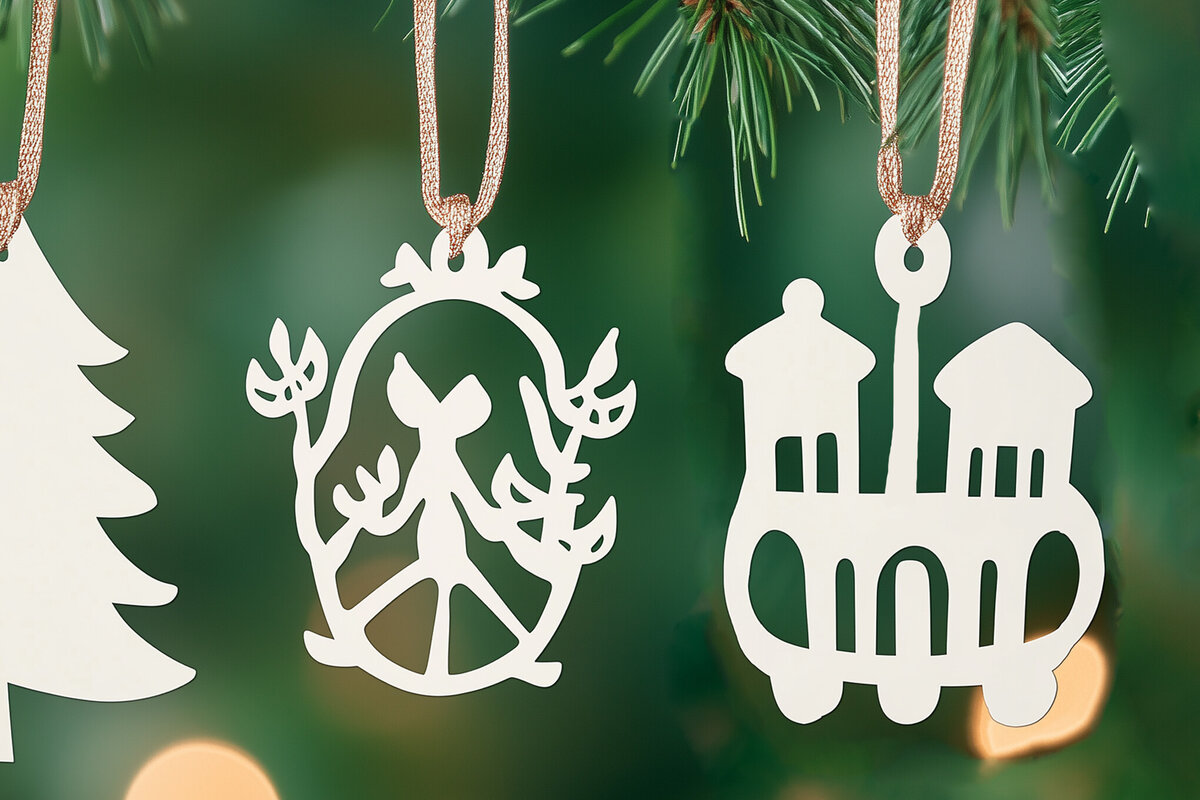 Intra απο ξύλο plywood 3mm-4mm πάχος – Κόψιμο από χαρτί χριστουγεννιάτικο κομμένο αρχείο Δίασταση  20x20 cm INTRAFABR-108222628