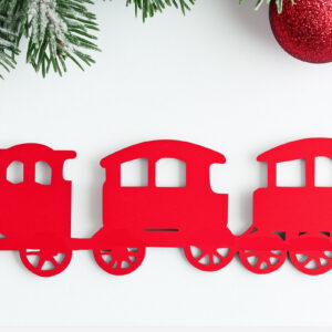 Intra απο ξύλο plywood 3mm-4mm πάχος – Paper Cut Christmas Train Δίασταση  20x20 cm INTRAFABR-106994627