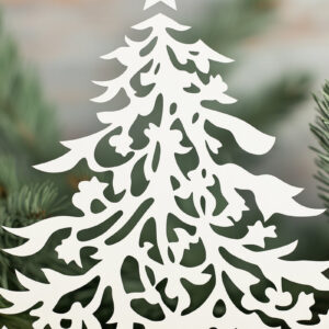 Intra απο ξύλο plywood 3mm-4mm πάχος – Κόψιμο από χαρτί χριστουγεννιάτικο δέντρο Δίασταση  20x20 cm INTRAFABR-108009094