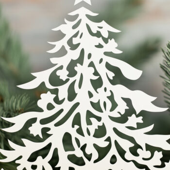 Intra απο ξύλο plywood 3mm-4mm πάχος – Κόψιμο από χαρτί χριστουγεννιάτικο δέντρο Δίασταση  20x20 cm INTRAFABR-108009094 - Image 1