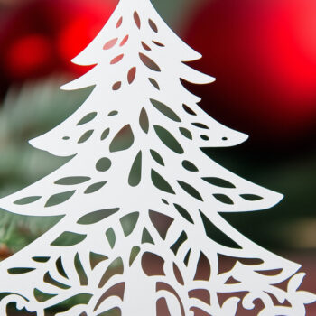 Intra απο ξύλο plywood 3mm-4mm πάχος – Κόψιμο από χαρτί χριστουγεννιάτικο δέντρο Δίασταση  20x20 cm INTRAFABR-108011171 - Image 1