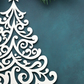 Intra απο ξύλο plywood 3mm-4mm πάχος – Κόψιμο από χαρτί χριστουγεννιάτικο δέντρο Δίασταση  20x20 cm INTRAFABR-108011411 - Image 1