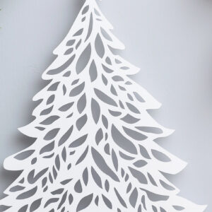 Intra απο ξύλο plywood 3mm-4mm πάχος – Κόψιμο από χαρτί χριστουγεννιάτικο δέντρο Δίασταση  20x20 cm INTRAFABR-108084768