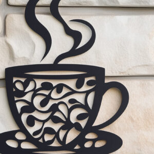 Intra απο ξύλο plywood 3mm-4mm πάχος – Paper Cut Coffee Cup Δίασταση 20x20 cm INTRAFABR-106651344