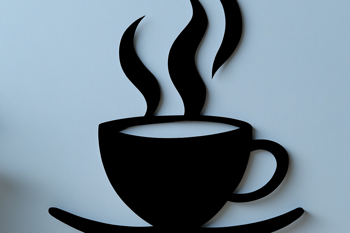 Intra απο ξύλο plywood 3mm-4mm πάχος – Paper Cut Coffee Cup Δίασταση  20x20 cm INTRAFABR-106651771