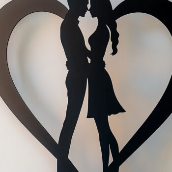 Intra απο ξύλο plywood 3mm-4mm πάχος – Paper Cut Couple in Heart Bundle Δίασταση  20x20 cm INTRAFABR-114681363 - Image 4