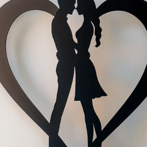 Intra απο ξύλο plywood 3mm-4mm πάχος – Paper Cut Couple σε Heart Δίασταση  20x20 cm INTRAFABR-114675431