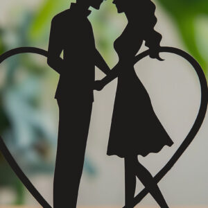Intra απο ξύλο plywood 3mm-4mm πάχος – Paper Cut Couple σε Heart Δίασταση  20x20 cm INTRAFABR-114678541