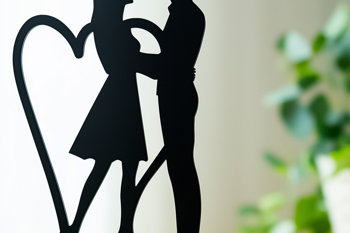 Intra απο ξύλο plywood 3mm-4mm πάχος – Paper Cut Couple σε Heart Δίασταση  20x20 cm INTRAFABR-114680919