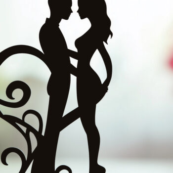 Intra απο ξύλο plywood 3mm-4mm πάχος – Paper Cut Couple σε Heart Δίασταση  20x20 cm INTRAFABR-114675164 - Image 1