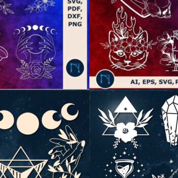 Intra απο ξύλο plywood 3mm-4mm πάχος – Paper Cut Crystals Magic Big Bundle Δίασταση  20x20 cm INTRAFABR-76331866 - Image 1