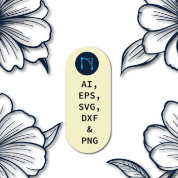 Intra απο ξύλο plywood 3mm-4mm πάχος – Πακέτο Paper Cut Daisy Flower Δίασταση  20x20 cm INTRAFABR-80504257 - Image 1