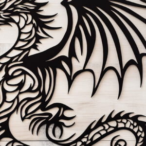 Intra απο ξύλο plywood 3mm-4mm πάχος – Paper Cut Dragon Decor Δίασταση 20x20 cm INTRAFABR-104905261