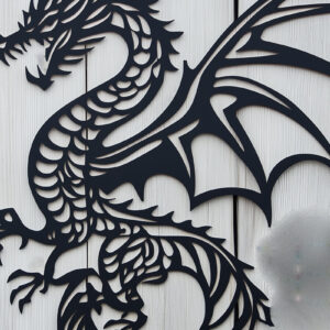 Intra απο ξύλο plywood 3mm-4mm πάχος – Paper Cut Dragon Decor Δίασταση 20x20 cm INTRAFABR-104907466