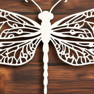 Intra απο ξύλο plywood 3mm-4mm πάχος – Paper Cut Dragonfly Δίασταση 20x20 cm INTRAFABR-107509446