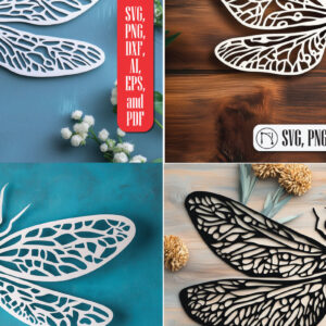 Intra απο ξύλο plywood 3mm-4mm πάχος – Paper Cut Dragonfly Bundle Δίασταση 20x20 cm INTRAFABR-107509656
