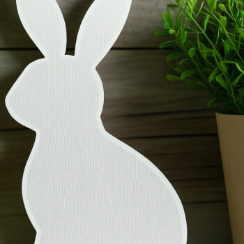 Intra απο ξύλο plywood 3mm-4mm πάχος – Paper Cut Easter Bunny Δίασταση  20x20 cm INTRAFABR-114717418 - Image 1